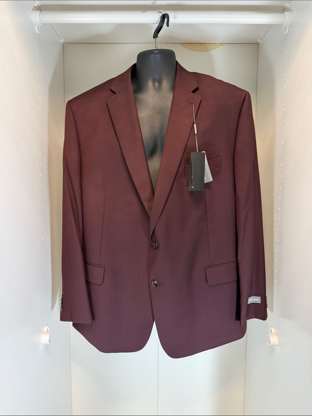 Michael Kors Men's Burgundy Sport Coat Blazer